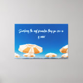 ビーチ撮影用デコールと旅行引用文 キャンバスプリント (正面)