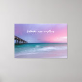 ビーチ撮影用デコールと旅行引用文 キャンバスプリント (正面)