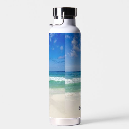 ビーチ撮影青海波パーソナライズされた ウォーターボトル (右面)