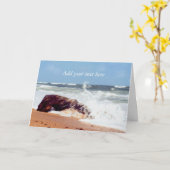 ビーチ撮影 – ログ カード (黄色い花)