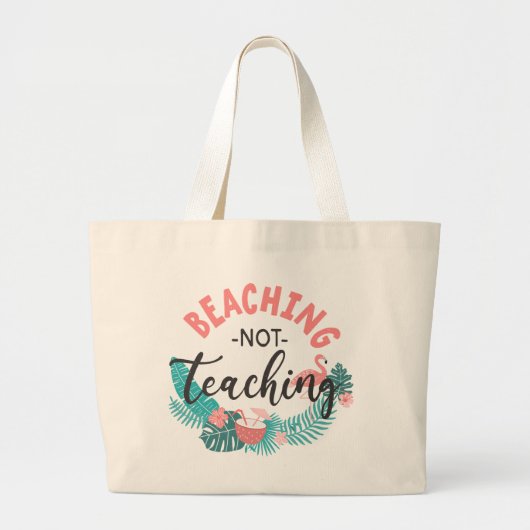 ビーチ教えない ラージトートバッグ (正面)