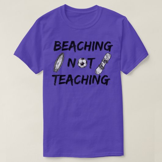 ビーチ教えの夏のバ教えスおもしろいを避ける Tシャツ (デザイン正面)