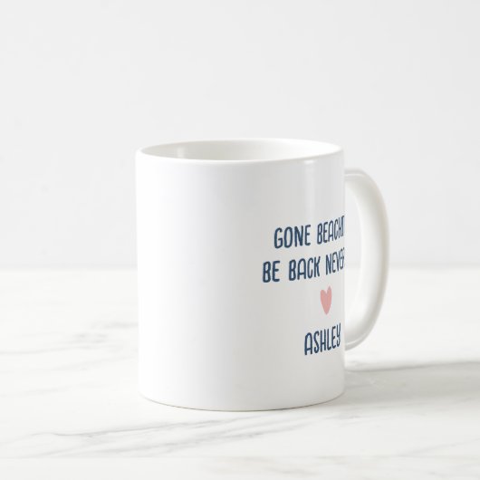 ビーチ教えNotのおもしろい先生 コーヒーマグカップ (正面右)