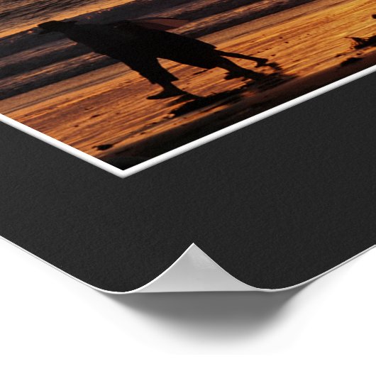 ビーチ散歩 ポスター (角)