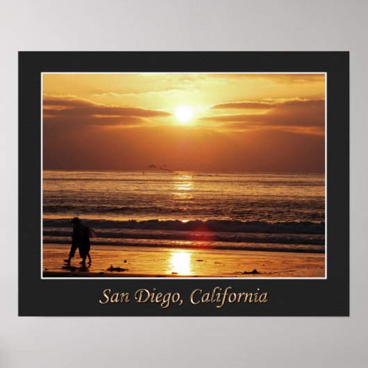 ビーチ散歩 ポスター (正面)