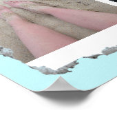 ビーチ数々の写真パーソナライズされたポスター ポスター (角)