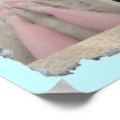 ビーチ数々の写真パーソナライズされたポスター ポスター (角)