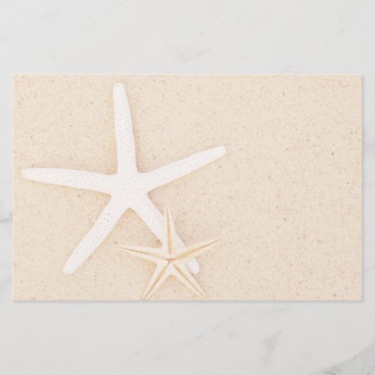ビーチ文房具でヒトデ 便箋 (正面)