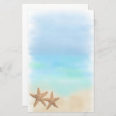 ビーチ文房具のヒトデ 便箋 (正面/裏面)