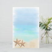 ビーチ文房具のヒトデ 便箋 (スタンド正面)