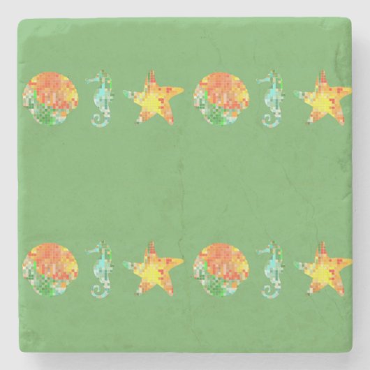 ビーチ新鮮 ストーンコースター (正面)