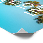 ビーチ旅行はライブ引用文 ポスター (角)