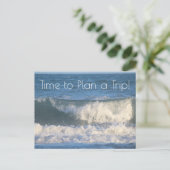 ビーチ旅行計画の写真のクラッシュ海波 ポストカード (スタンド正面)