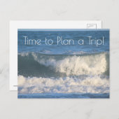 ビーチ旅行計画の写真のクラッシュ海波 ポストカード (正面/裏面)