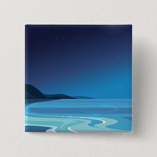 ビーチ旅行 缶バッジ (正面)