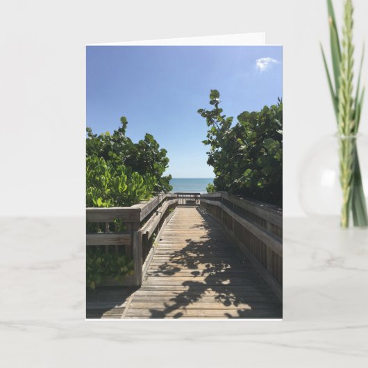 ビーチ日のグリーティングカード カード (正面)