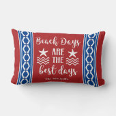 ビーチ日は最高の日沿岸航海の ランバークッション (裏面)