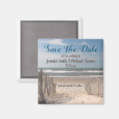 ビーチ日付の保存 マグネット (正面/裏面)