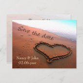 ビーチ日付の保存 案内ポストカード (正面/裏面)