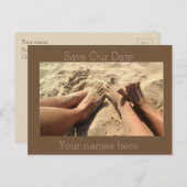 ビーチ日付の保存 案内ポストカード (正面/裏面)
