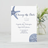 ビーチ日付の変更Waterカラーカード 招待状 (スタンド正面)