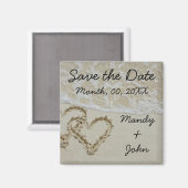 ビーチ日付マグネットの保存 マグネット (正面/裏面)