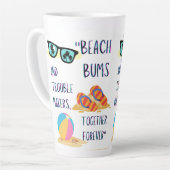 ビーチ日引用文 カフェラテマグ (左アングル)