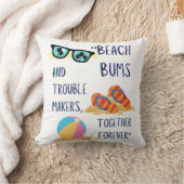 ビーチ日引用文 クッション (ブランケット)