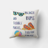 ビーチ日引用文 クッション (裏面)