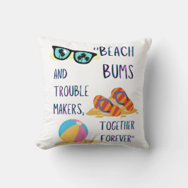 ビーチ日引用文 クッション