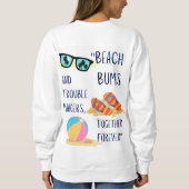 ビーチ日引用文 スウェットシャツ (裏面)