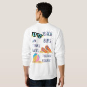 ビーチ日引用文 スウェットシャツ (裏面フル)