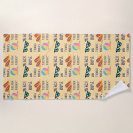 ビーチ日引用文 ビーチタオル