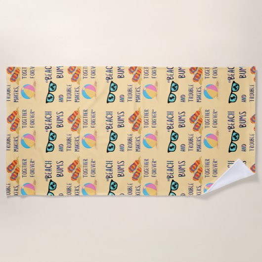 ビーチ日引用文 ビーチタオル (正面)