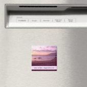 ビーチ日没の日付の保存 マグネット (インサイチュ (食洗機))