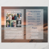 ビーチ日没葬祭サービスプログラムお祝い チラシ (裏面)