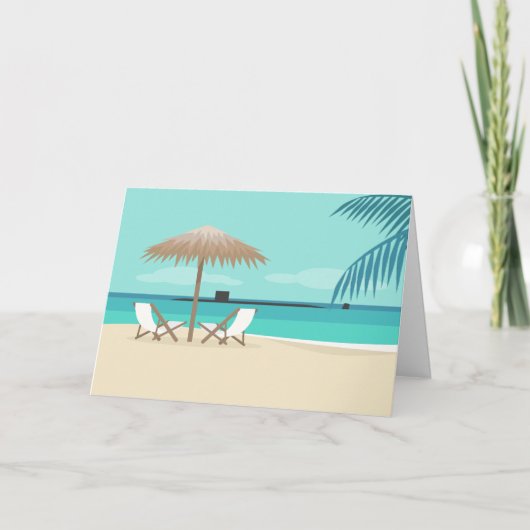 ビーチ日潜水艦ノートカード カード (正面)