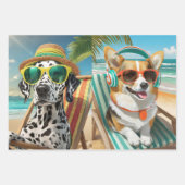 ビーチ日、サンシャイン&アニマルフレンズ ラッピングペーパーシート (正面)