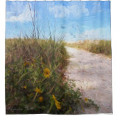 ビーチ日 シャワーカーテン (正面)