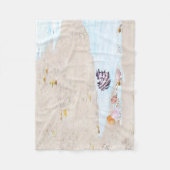 ビーチ日 フリースブランケット (正面)