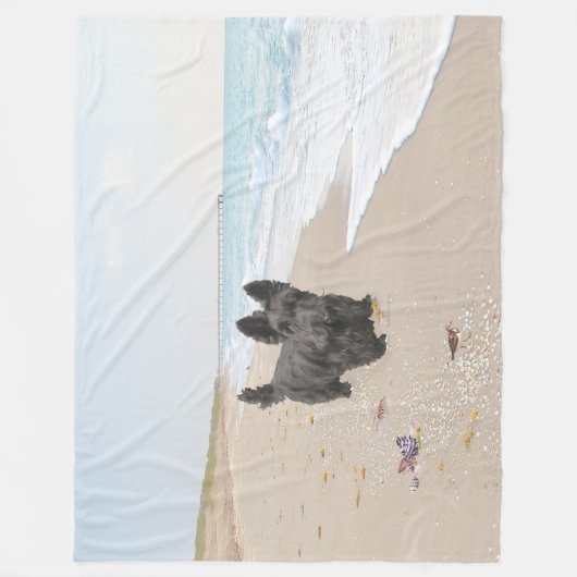 ビーチ日 フリースブランケット (正面)