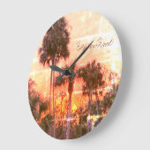 ビーチ時刻（大） ラージ壁時計 (傾斜)