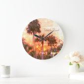 ビーチ時刻（大） ラージ壁時計 (ホーム)