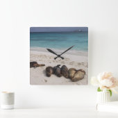 ビーチ時計 スクエア壁時計 (ホーム)