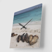 ビーチ時計 スクエア壁時計 (傾斜)