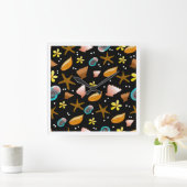 ビーチ時計 スクエア壁時計 (ホーム)