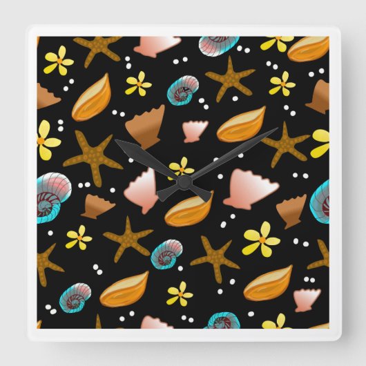 ビーチ時計 スクエア壁時計 (正面)