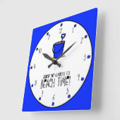 ビーチ時間だ！ スクエア壁時計 (傾斜)