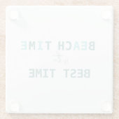 ビーチ時間は時最高の間 ガラスコースター (裏面)