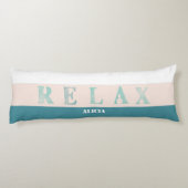 ビーチ時間水色ティール(緑がかった色)両面 ボディピロー (裏面)